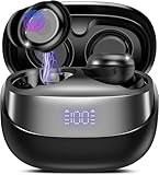 DUSONLAP Bluetooth Kopfhörer, 2025 Mini In Ear Kopfhörer Kabellos Bluetooth 5.4 HiFi Immersiv Sound, 47Std Spielzeit Schlafkopfhörer mit Passiver Geräuschmaskierung, LED-Anzeige Earbuds für Schlaf