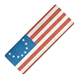 Betsy Ross Yogamatte mit Flagge, Motiv: frühes USA-Motiv, bedruckt, 1 mm, dick, rutschfest, mit Yogatasche für Matte, Tapete para ejercicio, 180,3 x 66 cm, Blau / Rot