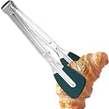 Qutalmi Küchenzange mit Silikonspitzen, kochende Zange mit Silikonspitzen | Edelstahl -Servierzangen | Hitzebeständige Küchenwerkzeuge, Anti-Scald-Servierutensilien für Picknickcamping