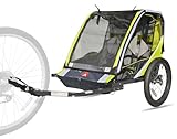 Allen Sports Deluxe Fahrradanhänger für 2 Kinder, Stahl, Modell T2, Farbe: Grün