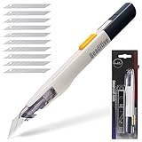 Beaditive Hochpräzises Bastelmesser mit 10 Klingen: 30-Grad-Klinge Allzweckmesser, für Kunst, Handwerk, Modellbau