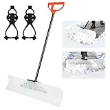 Orientools 91,4 cm Schneeschieber mit hohlem HDPE-Klinge - Doppelgriff-ergonomischer Griff, leichte und langlebige Schneeschaufel für Einfahrten, Gehwege und Decks, inklusive
