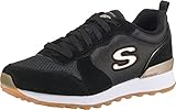 Skechers Damen og85 gold'n gurl Sneaker, Black Suede Nylon Mesh Rose Gold Trim, 39.5 EU