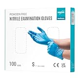 EUROPAPA® 100x Nitrilhandschuhe blau S Einweghandschuhe Einmalhandschuhe Untersuchungshandschuhe Nitril Handschuhe puderfrei ohne Latex unsteril latexfrei disposible gloves