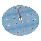 Weihnachtsbaumdecke mit Flamingo-Motiv im Wasser, gewellt, Plüsch, weich, Neujahr, Party, Urlaub, Dekoration