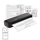 Bisofice X9 Mobiler Drucker Thermodrucker A4, Bluetooth Tragbarer Drucker für Handy, Portable Printer Laptop Drucker A4 Unterstützt A4 Thermopapier, für den Außenbereich, Reisen, Homeoffice
