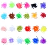 GOWTX Chiffontücher für Tanzen Kindershow Sensorisches - 24 Stück Seidentücher Baby, 60 x 60 cm Square Jongliertücher, 24 Farbtöne Seidentücher Kinder, Bunte Tücher für Kindergarten