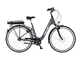 FISCHER E-Bike City, CITA ECU 1401 Elektrofahrrad für Damen und Herren, RH 44 cm, Frontmotor 32 Nm, 36 V Akku, anthrazit matt, 28 Zoll