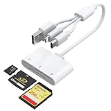 XD Karte Adapter für iPhone/PC, 3-in-1 Lightning + USB A + USB C SD Kartenleser - SD/MicroSD/XD Picture Card Adapter Plug&Play, OTG Kartenleser für iPhone/iPad/PC/Android/MAC/Olympus