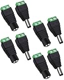 BARRU 4 Paare DC 5.5mm x 2.1mm DC Plug DC Female Connector DC Power Supply Male Adapter,Männlich und Weiblich DC-Stecker Buchse Netzadapter für CCTV Kamera, LED Leiste leuchtet, Hohlstecker