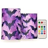 Flammenlose Kerzen mit Fledermaus-Himmel, flammenlose Kerzen, Laterne mit Batterien, für Esstisch, 10,2 cm, 12,7 cm, 2 Stück