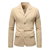 Sakkos für Herren Sportlich Regular Fit Anzüge Sakkos Für Männer Elegante Jacke Winter Blazer Langarm Anzugjacke Einfarbig Bequeme Übergangsjacke Dünne Wintermantel Hochzeitblazer