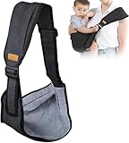 Kindertrage Seitlich Babytragetuch Trage Baby mit Rutschfestem Hüftsitz Tragetuch Kleinkind Hüfttrage Kleinkindtrage Ergonomischer Tragehilfe Babytrage ab 6 monate (6.4-20 kg)