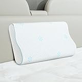 CloudÉtoile Nackenkissen Kopfkissen, Memory Foam Kissen Orthopädisches Kissen, Nackenstützkissen ergonomisches Kissen, Kopfkissen für Seitenschläfer 60x35x9-7 cm