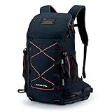 MOUNTAINTOP 35L Wanderrucksack Herren Damen Reiserucksack Trekkingrucksack Leicht Outdoor Camping Rucksäcke Tagesrucksack mit Regenschutz (02 Saphir Blau-35L)