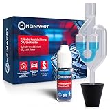 HEIMWERT Zylinderkopfdichtung Tester ohne Herumschrauberei - extrem günstiger und zuverlässiger Kühlmittel Dichtheitstest per Farbwechsel - co2 Tester Kühlwasser u Zylinderkopf KFZ u. Motorrad (10 ml)