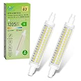 R7S LED Lampe 6.5W 230V 1203 Lumen 6000K Kaltweiß Glühbirnen, ersetzt 100W, Nicht Dimmbar Energiesparlampe LED Stablampe Leuchtmittel, perfekt für Stehlampe, Deckenfluter, Flutlicht sowie, 2er-Pack