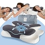 IDEA Nackenkissen Kopfkissen, Memory Foam Ergonomisches Orthopädisches Kissen, Kopfkissen Nackenschmerzen Testsieger, Nackenstützkissen Reisekissen Travel Neck Pillow, Nackenhörnchen Erwachsene