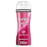 Durex 2 in 1 Massage- und Gleitgel Guarana – Mit geschmeidiger Textur für Ganzkörpermassagen & Intimbereich – 200 ml mit Kartonverpackung