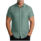 Hemd Herren Entspanntes Kurzarm Oberteil Mit Taschen Detail Knopfverschluss Klassischer Stil Komfortables Shirt Für Ferien Freizeit Wochenend