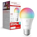 Sengled LED-Smart-Glühbirne (E27), für Matter und Alexa geeignet, mehrfarbig, entspricht 60 W, 800 LM, sofortige Kopplung, Matter-kompatible Plattform erforderlich, 2,4 GHz, WLAN, 1er-Pack