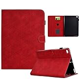 Vergilbungsfreie Tablet-Hülle Premium Leder Folio Stand Cover Case kompatibel mit iPad Mini 1/ Mini2/ Mini3/ Mini4/ 5 Hülle 7,9 Zoll Multi-Winkel-Betrachtung und automatischer Wake-Sleep-Funktion(Red)