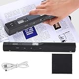 A4 Dokumentenscanner, Tragbarer Mobile Scanner Kabellos Handscanner USB Buchscanner A4 Scanner, für Winows7/ XP/Vista/OS X10 300DPI 600DPI 900DPI