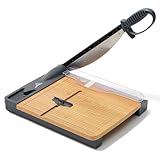 JIELISI Holz-Guillotine-Papierschneider (Bis 80g A4, 32 Blatt Schneidleistung) Manuell Schneidemaschine, Papierschneidemaschine, Hebelschneider, Schere für Papier und Fotos, höchste Präzision