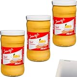 usy Bundle für Jeden Tag Senf Mittelscharf 3er Pack (3x250ml Glas) + usy Block