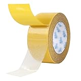 MilyaDE Verlegeband Teppichklebeband 60mm x 20m Extra Stark Rückstandsfrei Entfernbar Doppelseitiges Klebeband Leicht Reißbar