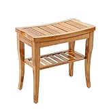 SogesHome Badezimmerhocker Duschhocker Rutschfester wasserdichter,Duschstuhl,Badhocker 2 Etagen，47.5 x 26 x 44.5cm，KS-HSJ-04-SH