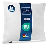 LILENO HOME Microfaser Kissen 80x80 cm Premium (850g Füllung) [1er Set] bis 95 Grad waschbar mit Reißverschluss - Kopfkissen 80x80 cm als Kissen-Füllung für Bett - Deko-Sofa-Kissen