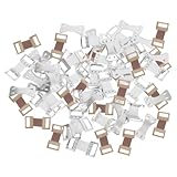 DECORNIJIA 50 Sätze Teiliges Aluminium Bandagenclips mit Elastischen Bändern Wiederverwendbare Fixierklammern für Elastische Verbände Kompressions und Mullbinden Praktische Bandage