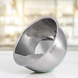 Navaris Reis Waschschüssel - Sieb Küche - Perfekt zum Waschen von Reis und Gemüse - Abtropfsieb - Nudelsieb Edelstahl - Küchensieb - Spülmaschinenfest - 22cm - Mintgrün