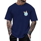 DUHENWU Herren Sport T-Shirts Kurzarm Schnelltrocknend Laufshirts Oktoberfest Sportshirt Atmungsaktiv Funktionsshirts Rundhals Slim Fit Freizeitshirts 3D Drucken Trainingsshirts