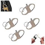 Keychain Lighter Match Strike, Ewiges Streichholz Feuerzeug mit Schlüsselanhänger, Tragbares Wiederverwendbares multifunktionsmatch, Outdoor Camping Match Feuerzeug, Butangasfrei (Silber, 4 Artikel)