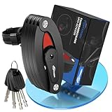 toptrek Faltschloss Fahrrad, Fahrradschloss Hohe Sicherheit Diebstahlschutz aus Gehärtetem Carbonstahl, 100 cm Länge Faltschloss mit Halterung und 4 Schlüsseln, Bike Lock für E-Bike MTB Rennrad