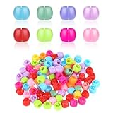 Giantree 100 Stück Bunt Haarperlen Clips, Mini Haarspangens Bunte Kunststoff Haarclips haarschmuck kinder Perlen für Haare für Pferdeschwanz Zopf