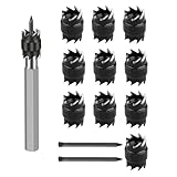 Wjelet 13 Stück Schweißpunktbohrer, Schweißzubehör, Karosserie-Panel-Lochstanzer, Metallschneider für Bohrer, 3/8 Zoll Bohrerwerkzeuge