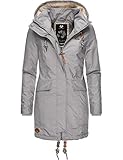 Ragwear Damen Jacke Wintermantel Winterparka mit Teddyfutter Tunned Grey21 Gr. L
