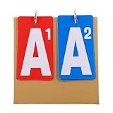 FUNOMOCYA Tragbare Kleine Tisch Anzeigetafel Flipper Punktezähler aus Robustem Papier mit Stabilem Standfuß für Basketball Volleyball Tennis und Kartenspiele