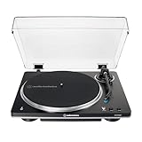 Audio-Technica AT-LP70XBT-BS Kabelloser Plattenspieler, Schwarz/Silber