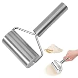 Edelstahl Teigroller Nudelholz, Anti-Rost Nudelholz Teigroller, Kuchenblechroller Nudelrolle Teigroller für Backblech Nudelrolle Backrolle Edelstahl für Pasta Cookies Pizza und Teig