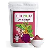 Lebepur BIO Super Red 500g - Kombination von Aronia, Rote Beete, Maca und Kurkuma - Vielseitig einsetzbar für Shot, Saft, Smoothies - in Rohkostqualität, ohne Zusatzstoffe - NEU!