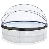 EXIT Toys Pool Abdeckung - ø450cm - Universal - Rundes Multifunktionale Überdachung - Passt auf Pools in den Größen ø440 - ø460cm - Für Sauberes und Warmes Poolwasser - Pool Zubehör