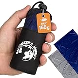 Backpacker's Journey Hüttenschlafsack (nur 155g), ultraleichter und platzsparender Reiseschlafsack aus Polyester. Ideal für Backpacking, Hostels und Hütten (70cm, blau)