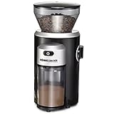 ROMMELSBACHER Kaffeemühle EKM 300 - Kegelmahlwerk aus Edelstahl, Mahlgrad in 12 Stufen, Mengendosierung bis 10 Portionen, Füllmenge Bohnenbehälter 220 g, 150 Watt, schwarz/silber