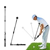 AevQuas Golfschwung-Trainingshilfe, verstellbarer Golf-Ausrichtungsstab, faltbar, Golfschläger-Ausrüstungshilfen, Trainingshilfen, Schaukeltrainer für Anfänger, Profi