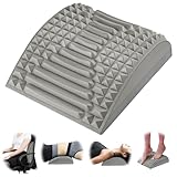 ACWOO Lendenwirbelkissen Stützen Eva, Rückenkissen für Taille und Nacken, Align nacken und Rückenstrecker, Stufenlagerungswürfel Orthopädisch Lendenkissen Muskelschmerzen lindern für Bett Auto（Grau）