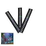 LAIYOHO 3er Set Aquarium Thermometer Aufkleber – Selbstklebende Wassertemperaturanzeige (13cm), wasserdicht & präzise für Fischglas, Heimaquarien & Wasserbecken, wiederverwendbar